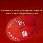 Jeu de 55 Cartes à Jouer Rouges, Étanches et Lavables, Décoration Métallique, Plastique Épais Durable, Prise en Main Confortable, Mélange Lisse, Convient pour les Fêtes et Événements