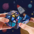 Cube Étoile Infini : Cadeau de Ramadan et Pâques, Jouet de Logique Spatiale 2-en-1 Fidget & Galaxie en 3D, Jeu d'Apprentissage STEM, Anti-Stress Fidget, Idée de Cadeau pour les Vacances, Casse-tête 3D & Fidget, Défi Cérébral, Cadeau pour Enfants & Adultes
