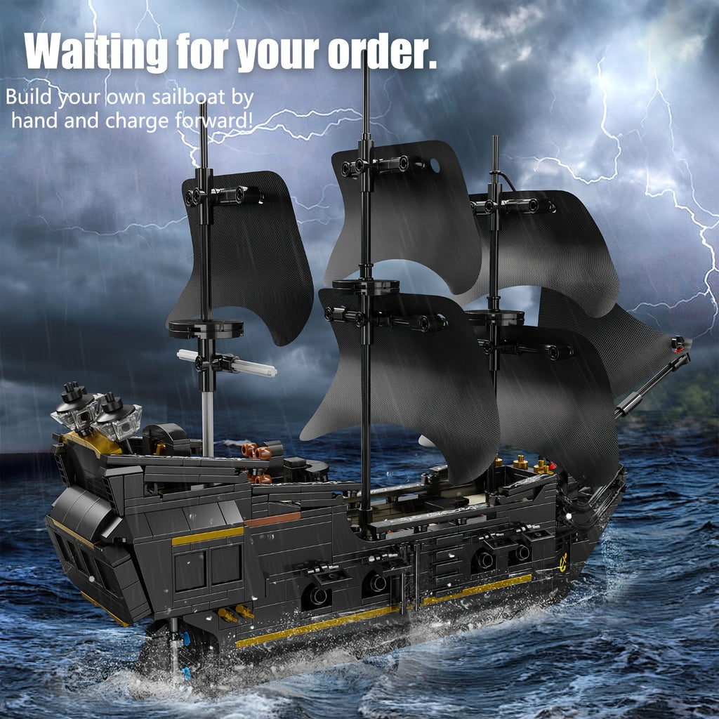 921 pièces de blocs de construction jouet modèle de navire pirate puzzle 3D bateau à voile jouets éducatifs compatibles avec d'autres ensembles de briques cadeaux de Noël et d'anniversaire