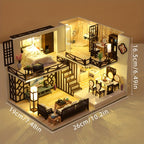 Yaxinju Puzzle de Construction de Modèle Micro en 3D, Jouet de Petite Chambre Cabane à Faire Soi-même, Artisanat en Bois, Saint-Valentin, Action de Grâce, Halloween, Noël, Cadeau d'Anniversaire, Idéal pour Noël, Parfait pour l'Action de Grâce