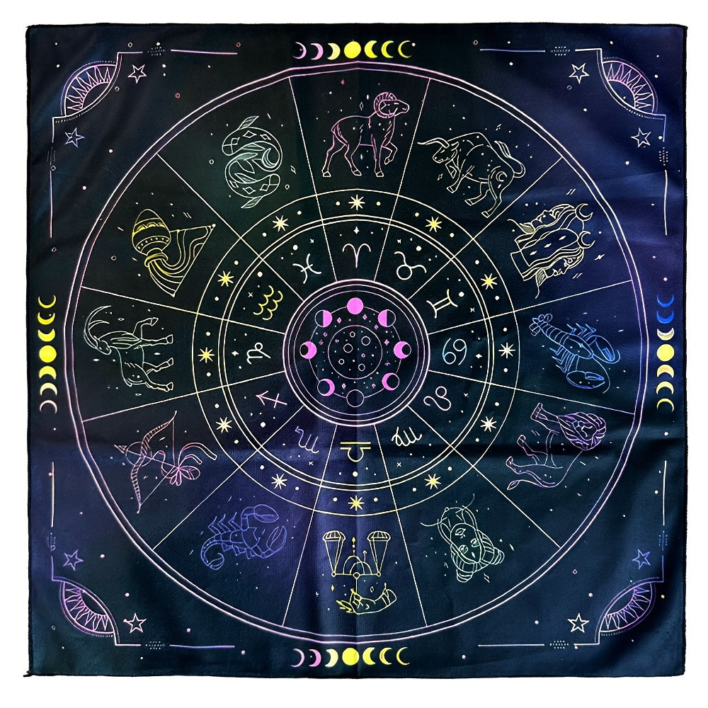 Jeu de Tarot, Ensemble de 78 Cartes Classiques avec Guide, Tapis de Constellation pour Autel et Pendule, Sac de Rangement Portable pour Cartes, Jouet de Divination Holographique pour Débutants et Lecteurs Experts (3pcs)
