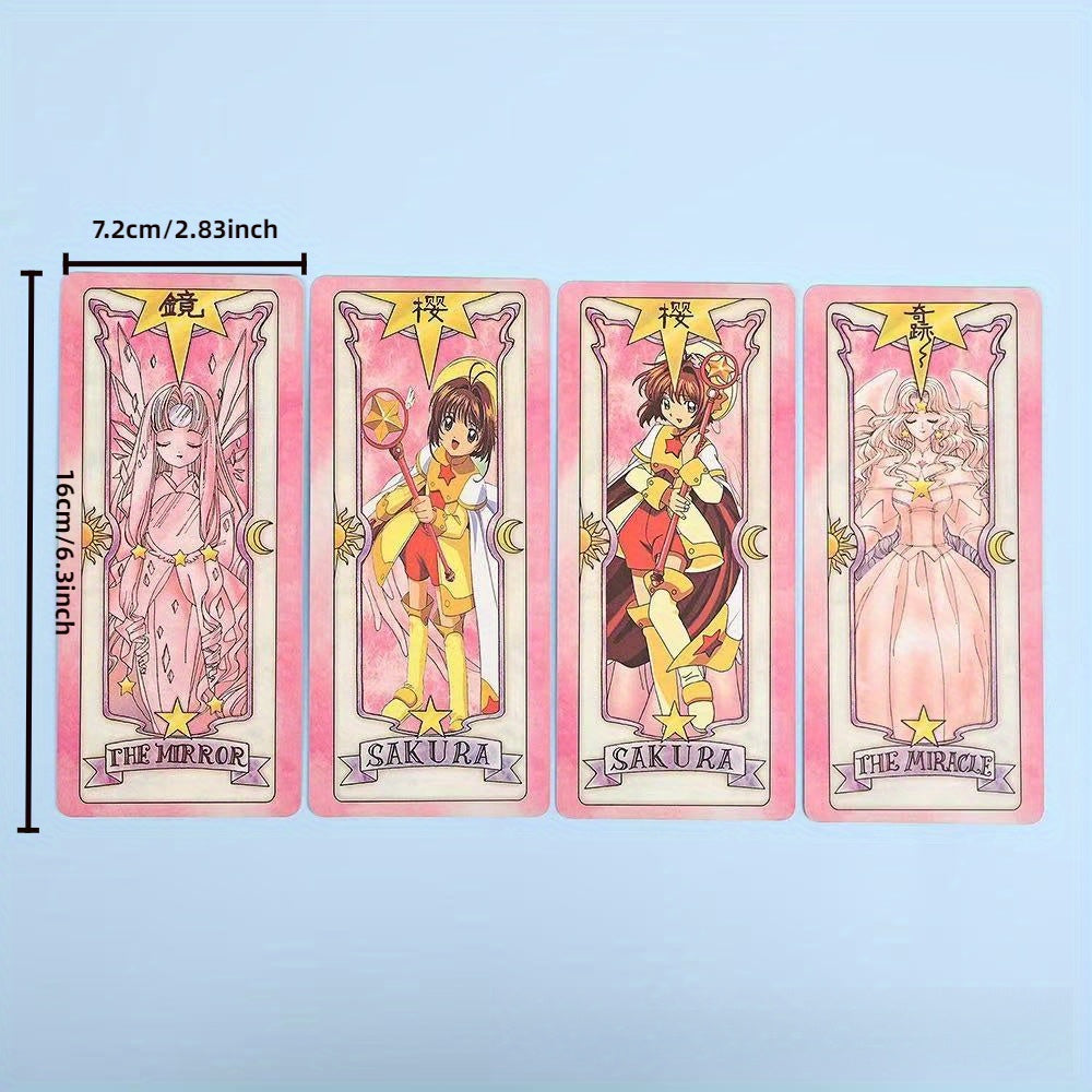 Prenez-le Maintenant ! Nouvelle Édition de Luxe de la Fille des Cartes Magiques Sakura - Transformation Sakura, Jeu de Rôle d'Anime avec les Cartes Trèfle Portables du Nouveau Magicien Sakura, Coffret Cadeau et Décoration à Collectionner