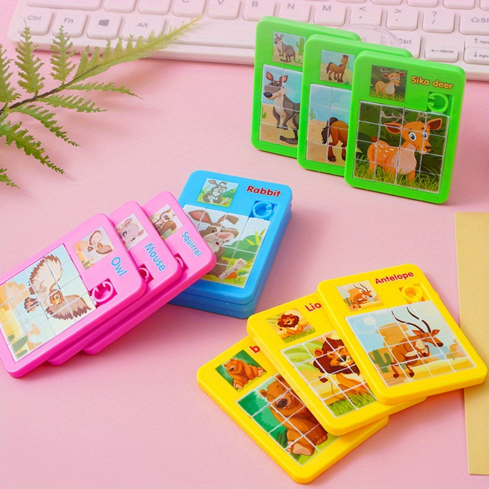 20 Puzzles Éducatifs en Plastique - Animaux Mignons et Cartoon - Cadeaux d'Anniversaire, Récompenses de Classe, Fêtes et Carnavals