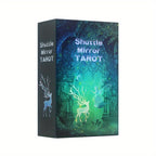 Jeu de cartes de tarot Shuttle Mirror avec guide - 78 cartes de taille standard de tarot - Cartes laser dorées, imperméables et résistantes à la flexion
