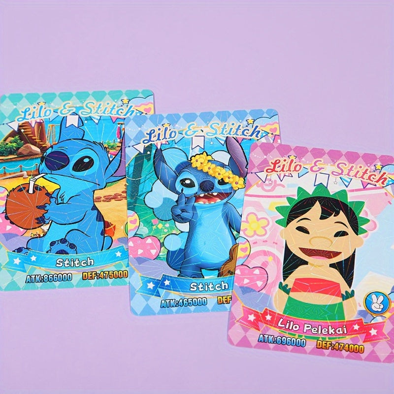 Disney 288pcs\u002FBoîte Cartes à Collectionner Stitch Étoile - Jeu de Cartes Créatives et Amusantes en Anglais