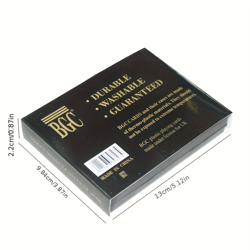 2 Decks BGC Cartes à jouer imperméables, PVC haute densité, Qualité supérieure, Jeu pour adultes, Matériau plastique, Boîte conteneur - Idéal pour les jeux de cartes et les collectionneurs