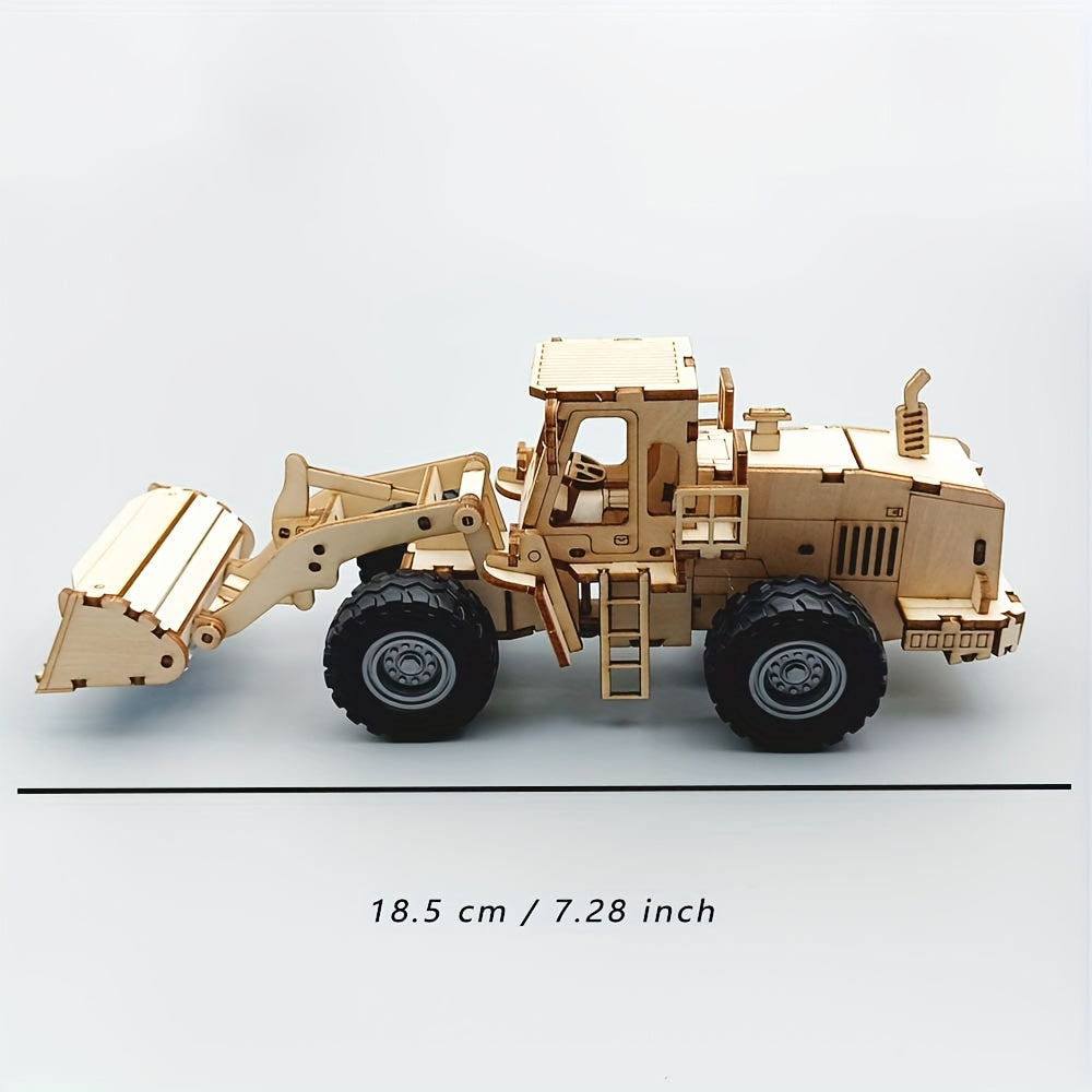 Puzzle 3D en Bois pour Adultes - Kit de Construction Bulldozer, Modèle à Assembler - Casse-Tête - Kit de Véhicule - Cadeau Original pour Anniversaire\u002FPâques\u002FNoël, Créez votre Collection