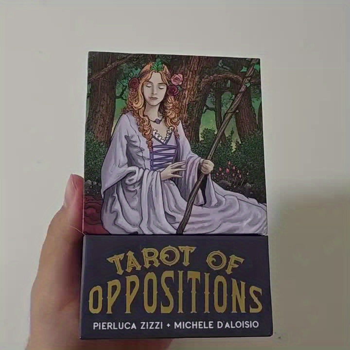 Tarot des Oppositions, jeu de cartes de fortune de taille standard à 78 cartes, jeu de société de divination pour Halloween, Thanksgiving, cadeau de Noël