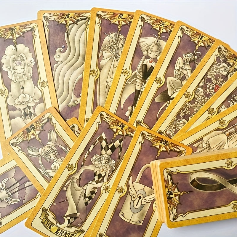 Jeu de Cartes Divers (56 cartes) - Magical Girl Sakuraguro Lang - Cartes d'Anniversaire 25e Anniversaire - Jeu Romantique - Tarot Artistique, Matériau Papier Premium, Jeu de Stratégie