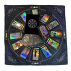 Jeu de Tarot, Ensemble de 78 Cartes Classiques avec Guide, Tapis de Constellation pour Autel et Pendule, Sac de Rangement Portable pour Cartes, Jouet de Divination Holographique pour Débutants et Lecteurs Experts (3pcs)