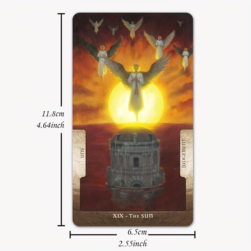 KEPNOY Tarot 78 Cartes - Jeu de Divination et Fête avec Art Mystique, Couleurs Variées - Cadeau Idéal pour Halloween, Thanksgiving ou Noël - Cartes de Haute Qualité