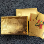 Jeu de Cartes en Plastique Doré Imperméable, Souple et de Haute Qualité, Idéal pour Fêtes et Jeux, Cadeau