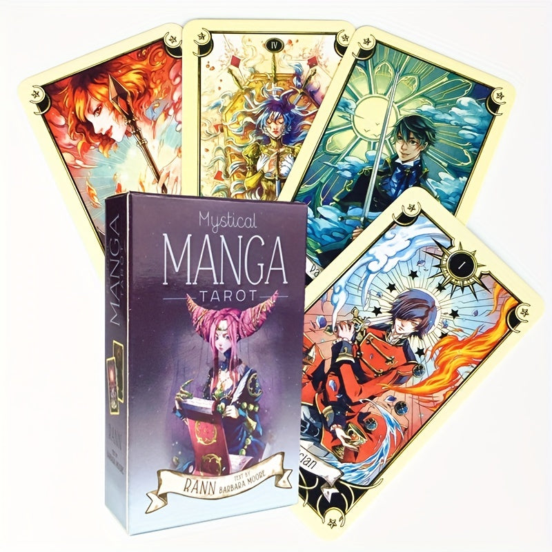 Cartes de tarot manga mystique, cartes de tarot, jeu de tarot, jouet révélateur de fortune, cadeau de jeu