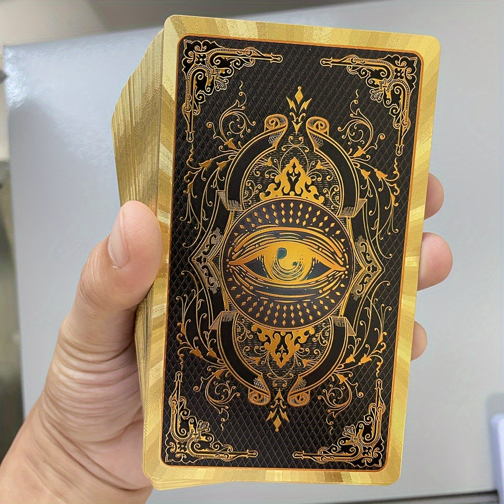 Cartes de divination de tarot pour débutants, feuille d'or en espagnol et en anglais, 4,72x2,76 pouces, avec guide en 2 langues, cartes de tarot