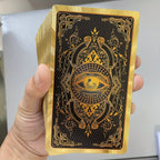 Cartes de divination de tarot pour débutants, feuille d'or en espagnol et en anglais, 4,72x2,76 pouces, avec guide en 2 langues, cartes de tarot