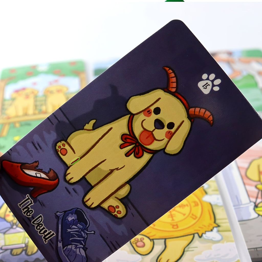 Jeux de société, cartes de tarot Labradorables avec un design de chien mignon, un jeu de 78 cartes Oracle Visions Divination Edition, jeux de société, cadeaux de Noël, cadeaux de nouvel an, jouets.
