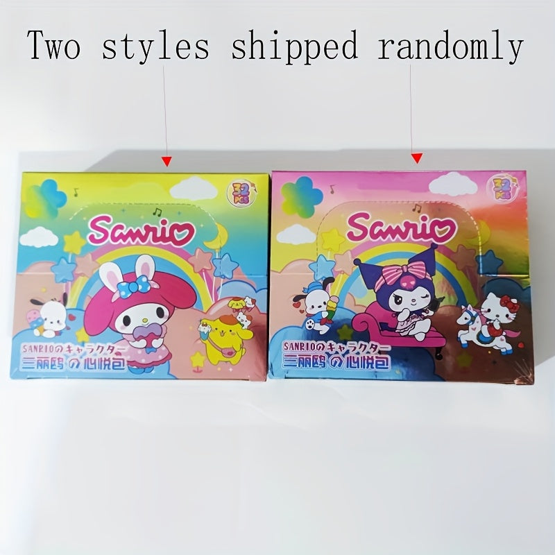 Sanrio 32-Pack Collectible Trading Cards Set, Featuring Hello Kitty, for My Melody, for Pompompurin, Vibrant & Glossy, Perfect for Collectors & Fans, Major Material: Paper