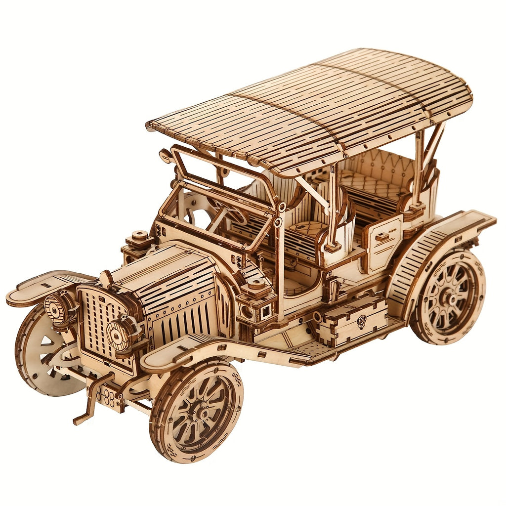 Kit de voiture et camion en bois pour puzzle stéréo 3D - Puzzle en bois 3D pour adultes à construire - Kit de modèle mécanique en bois pour adultes