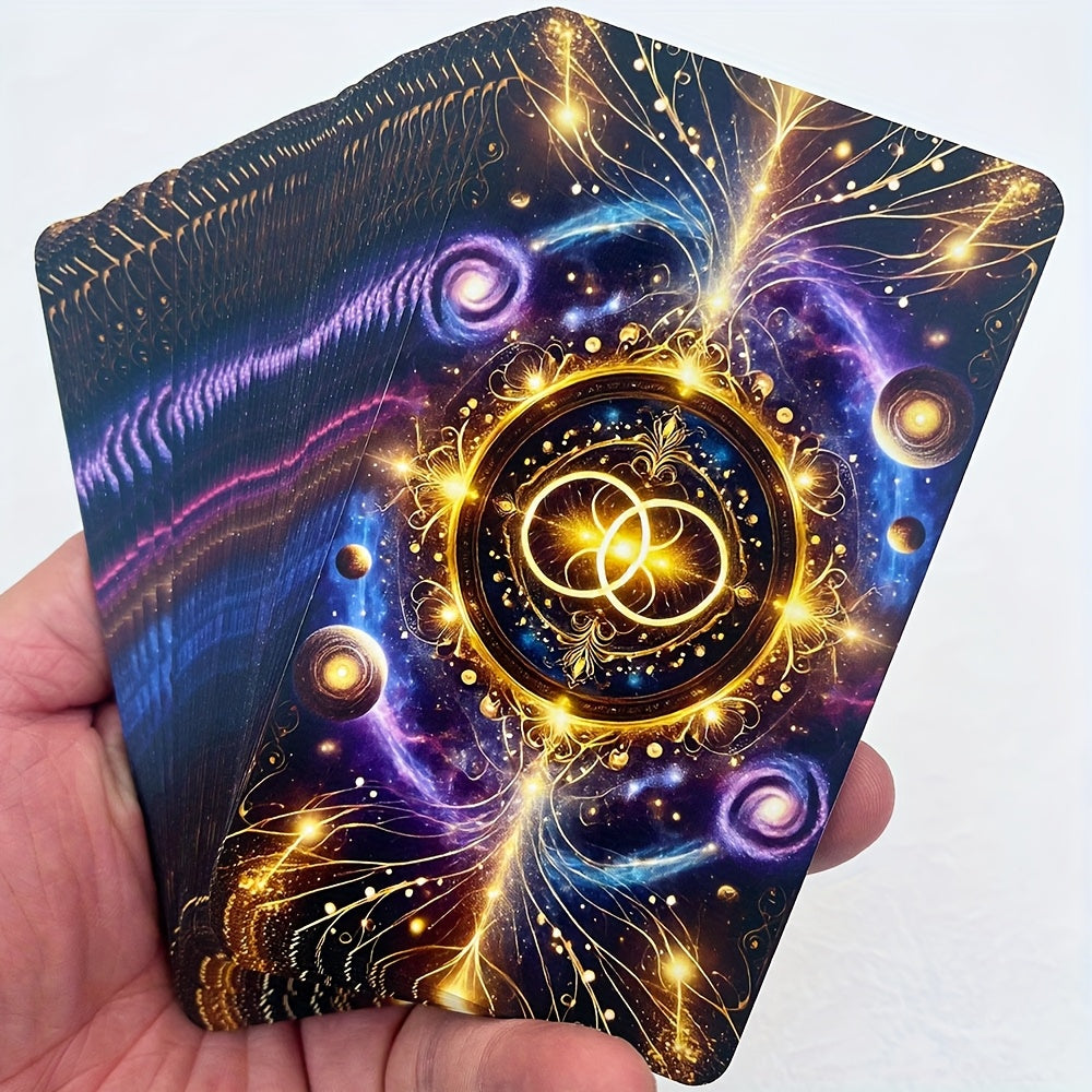 Cartes Oracle du Contrat de l'Âme, Cartes de Messages Spirituels, Cartes de Tarot de l'Âme, Cartes d'Information Mystérieuses, Divination, 4.72x2.76 pouces, 56-Cartes - Matériau en Carton