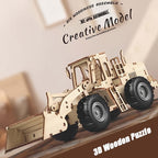 Puzzle 3D en Bois pour Adultes - Kit de Construction Bulldozer, Modèle à Assembler - Casse-Tête - Kit de Véhicule - Cadeau Original pour Anniversaire\u002FPâques\u002FNoël, Créez votre Collection