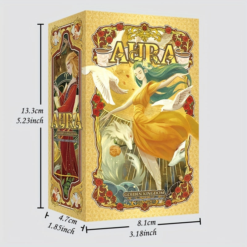 Tarot AURA Édition Nacrée, 78 Cartes Taille Standard, Papier de Couleurs Mélangées, Jeu de Cartes de Divination pour Fête, Halloween, Noël, Cadeau de Thanksgiving