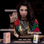 Cartes de Tarot Doré Rose - 78pcs Taille Standard, Étanches & Résistantes aux Plis, Jeu PET avec Guide pour Débutants et Experts