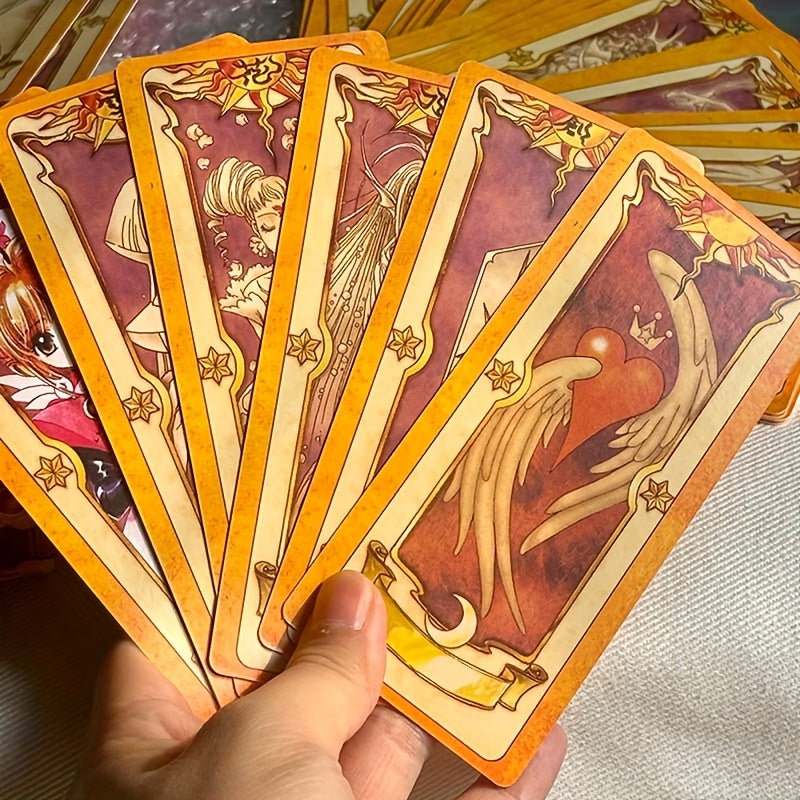 Jeu de Cartes Divers (56 cartes) - Magical Girl Sakuraguro Lang - Cartes d'Anniversaire 25e Anniversaire - Jeu Romantique - Tarot Artistique, Matériau Papier Premium, Jeu de Stratégie