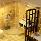 Yaxinju Puzzle de Construction de Modèle Micro en 3D, Jouet de Petite Chambre Cabane à Faire Soi-même, Artisanat en Bois, Saint-Valentin, Action de Grâce, Halloween, Noël, Cadeau d'Anniversaire, Idéal pour Noël, Parfait pour l'Action de Grâce