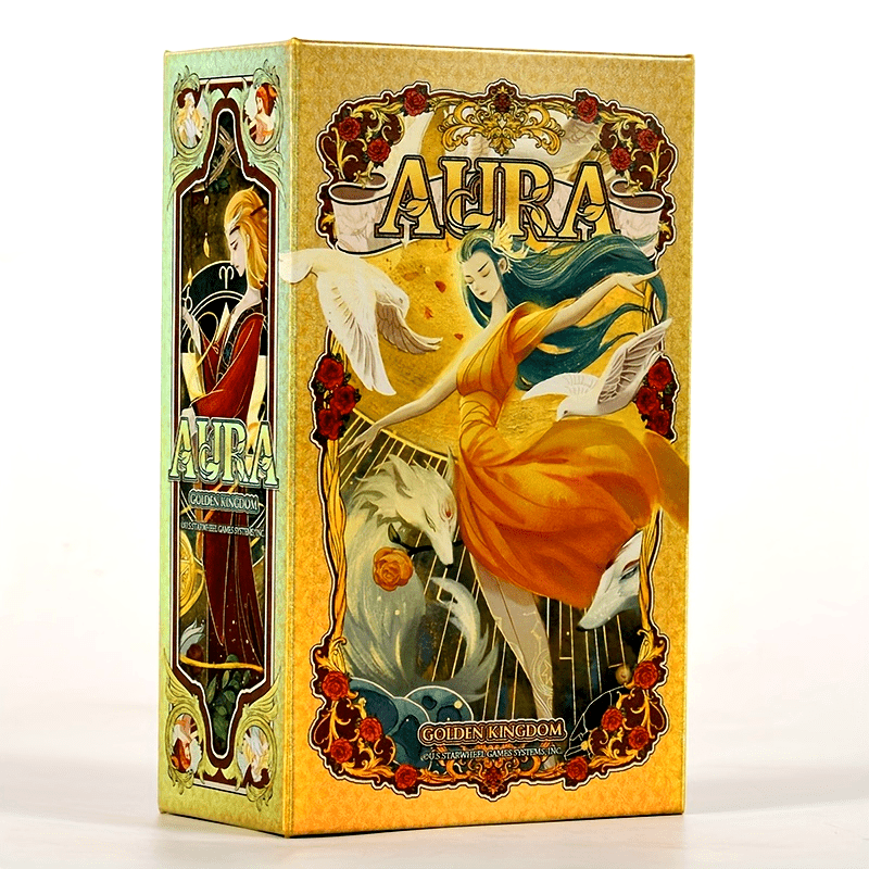 Tarot AURA Édition Nacrée, 78 Cartes Taille Standard, Papier de Couleurs Mélangées, Jeu de Cartes de Divination pour Fête, Halloween, Noël, Cadeau de Thanksgiving