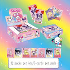 1 Boîte (32 Paquets) de Cartes Série Sanrio - Hello Kitty, My Melody, Kuromi & Plus - Collection de Cartes à Échanger Premium pour Collecteurs et Cadeaux, Petits Présents Idéaux