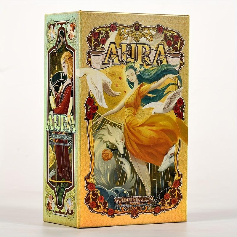 Tarot AURA Édition Nacrée, 78 Cartes Taille Standard, Papier de Couleurs Mélangées, Jeu de Cartes de Divination pour Fête, Halloween, Noël, Cadeau de Thanksgiving