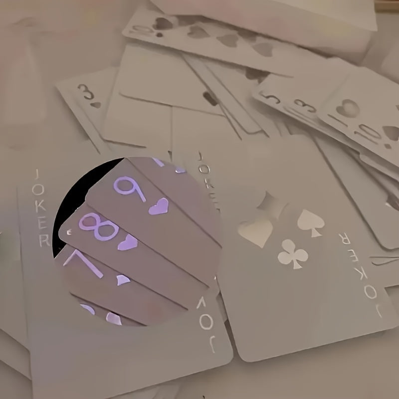 Jeu de Cartes Lumineux pour Soirées et Cadeaux - Carton Résistant, Idéal pour Noël et Fêtes
