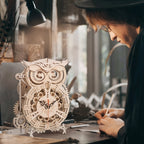 Puzzle en bois 3D - Kit de construction de modèle mécanique pour adultes - Puzzle horloge 161 pièces - Cadeau créatif pour la décoration de la maison - Parfait pour les puzzles à la maison, l'affichage au bureau et votre salon