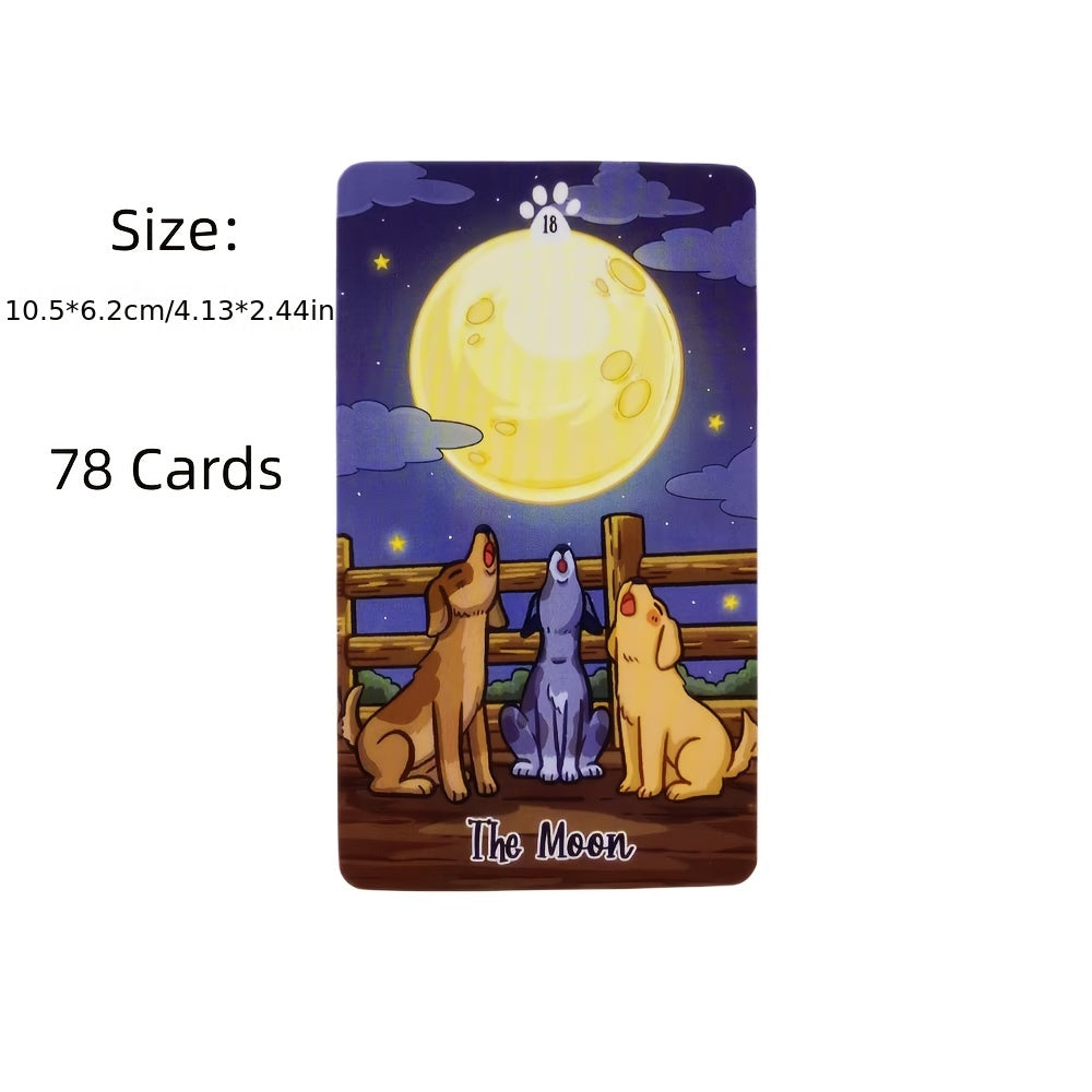 Jeux de société, cartes de tarot Labradorables avec un design de chien mignon, un jeu de 78 cartes Oracle Visions Divination Edition, jeux de société, cadeaux de Noël, cadeaux de nouvel an, jouets.