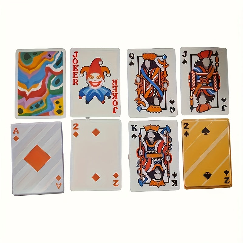 54 Cartes de Jeu Joker - Design D'Art Pixel Vibrant, Idéal Pour Les Jeux de Fête Et Le Poker, Les Essentiels Des Jeux de Cartes | Design Joufflu | Carton de Jeu Durable