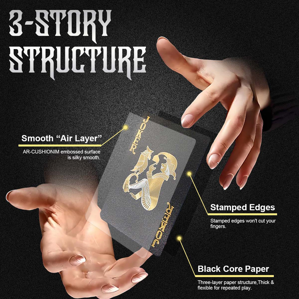 Cartes de jeu en plastique imperméables - Choix parfait pour une soirée de jeu en famille, les fêtes, Noël, Halloween et Thanksgiving