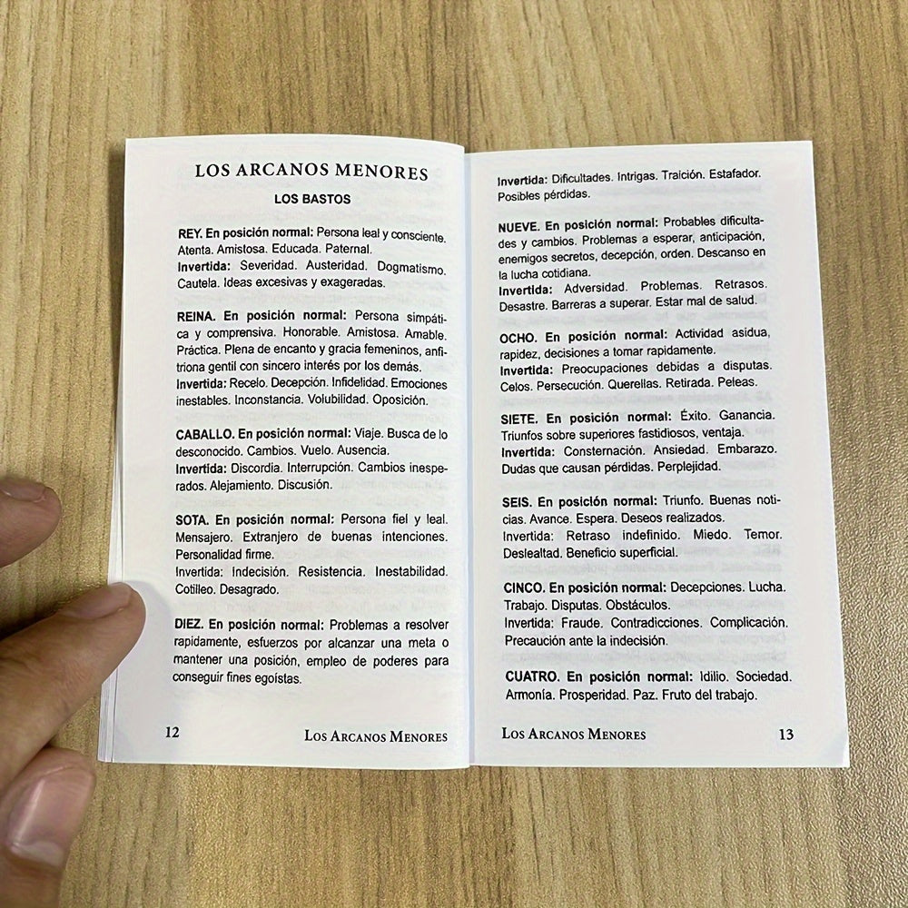 Cartes de divination de tarot pour débutants, feuille d'or en espagnol et en anglais, 4,72x2,76 pouces, avec guide en 2 langues, cartes de tarot