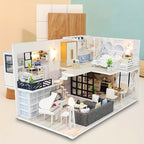 Kit de Construction Modèle Maison à Assembler DIY - Puzzle en Bois Tridimensionnel, Maison de Poupée Miniature Fait Main pour Adolescents, Décoration d'Intérieur Chambre, Cadeau d'Anniversaire, Noël, Halloween, Pâques et Saint-Valentin