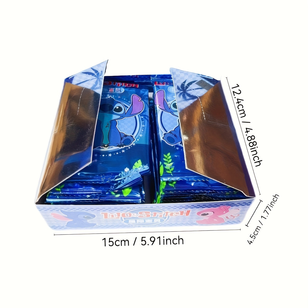 Un Ensemble de 32 Cartes de Collection Représentant le Personnage Disney Stitch, Ces Cartes Rares et Colorées Sont Parfaites pour les Collectionneurs et les Fans
