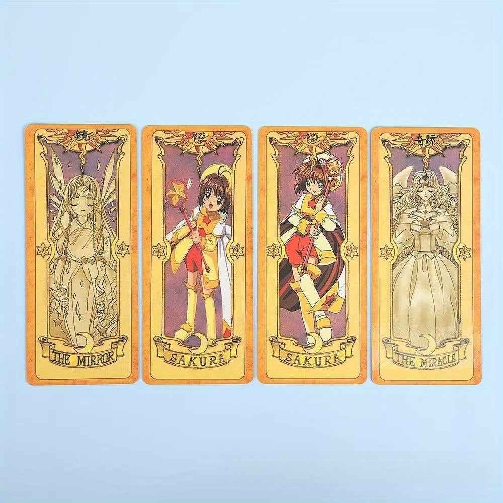 Prenez-le Maintenant ! Nouvelle Édition de Luxe de la Fille des Cartes Magiques Sakura - Transformation Sakura, Jeu de Rôle d'Anime avec les Cartes Trèfle Portables du Nouveau Magicien Sakura, Coffret Cadeau et Décoration à Collectionner