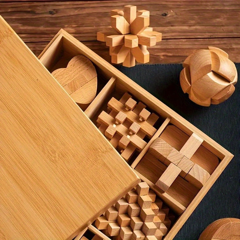 Une phrase avec 6 composants : Château Kongming, Château Luban, un ensemble complet avec un kit de solution intellectuelle, cadeau de puzzle en bois.