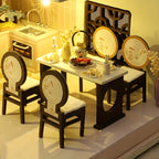 Yaxinju Puzzle de Construction de Modèle Micro en 3D, Jouet de Petite Chambre Cabane à Faire Soi-même, Artisanat en Bois, Saint-Valentin, Action de Grâce, Halloween, Noël, Cadeau d'Anniversaire, Idéal pour Noël, Parfait pour l'Action de Grâce