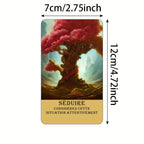 Cartes de Tarot Français pour Débutants, Cartes Oracle de la Forêt Mystérieuse, Jeu d'Oracle de Télépathie, Taro des Arbres, Beau Jeu Français, 12x7cm\u002F4.72x2.75 pouces, 56-Cartes