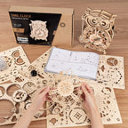 Puzzle en bois 3D - Kit de construction de modèle mécanique pour adultes - Puzzle horloge 161 pièces - Cadeau créatif pour la décoration de la maison - Parfait pour les puzzles à la maison, l'affichage au bureau et votre salon