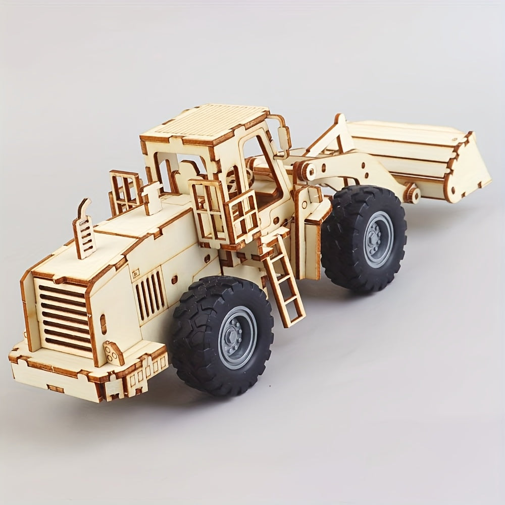 Puzzle 3D en Bois pour Adultes - Kit de Construction Bulldozer, Modèle à Assembler - Casse-Tête - Kit de Véhicule - Cadeau Original pour Anniversaire\u002FPâques\u002FNoël, Créez votre Collection