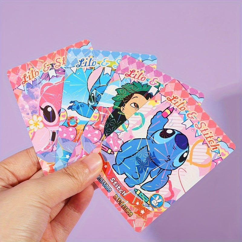 Disney 288pcs\u002FBoîte Cartes à Collectionner Stitch Étoile - Jeu de Cartes Créatives et Amusantes en Anglais