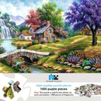 1000 pièces Puzzle avec des scènes artistiques, Décoration murale artistique pour les passionnés de bricolage, Parfait pour décorer les salons et les bureaux, Et un excellent cadeau pour Noël, Nouvel An et Pâques.