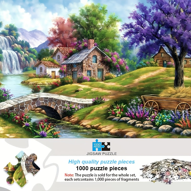 1000 pièces Puzzle avec des scènes artistiques, Décoration murale artistique pour les passionnés de bricolage, Parfait pour décorer les salons et les bureaux, Et un excellent cadeau pour Noël, Nouvel An et Pâques.