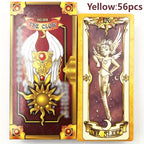 Jeu de Cartes Divers (56 cartes) - Magical Girl Sakuraguro Lang - Cartes d'Anniversaire 25e Anniversaire - Jeu Romantique - Tarot Artistique, Matériau Papier Premium, Jeu de Stratégie