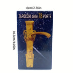 Les cartes du Tarot des 78 portes révèlent le destin lors d'une soirée en famille autour d'une table de divination, pour des jeux de société et de divertissement.